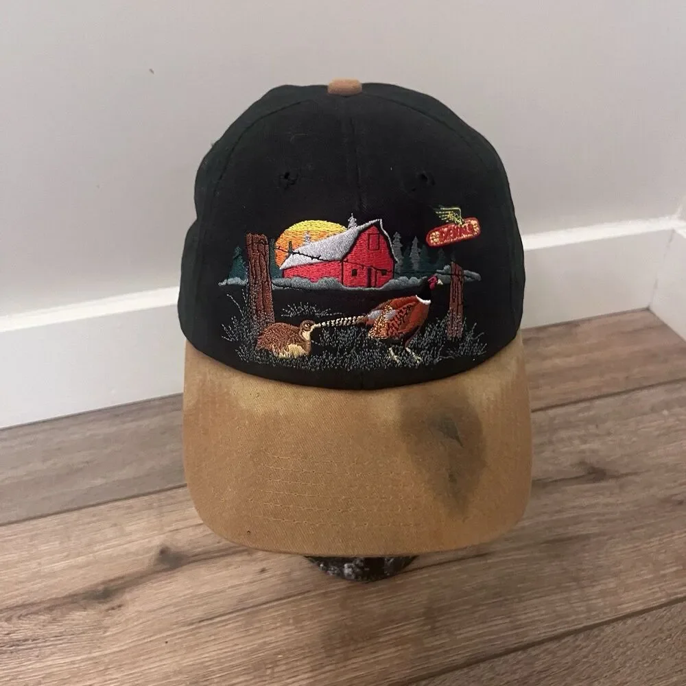 VTG Dekalb Seed Pheasants Farm & Wildlife Black Tan Snapback Hat K-Products USA